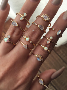 Opal and Diamond Allure Ring