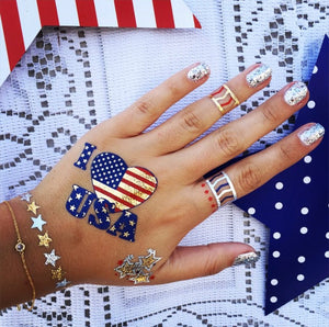 4th of July Temp Tats - 2 Pack