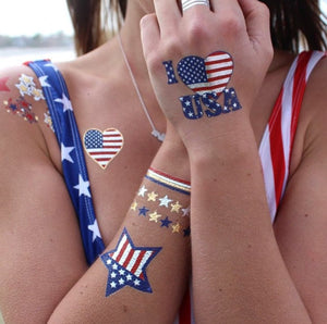 4th of July Temp Tats - 2 Pack